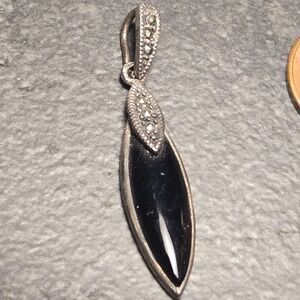 Art deco marsacite Sterling Silver 925 Pendant